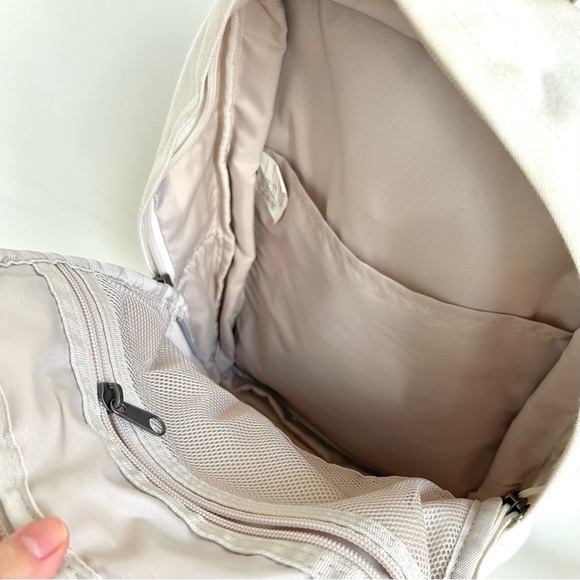 beige & white Nike Top Handle Expandable Backpack - Picture 3 of 6